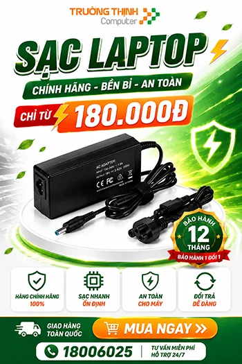 Mua sạc laptop giá rẻ tại Trường Thịnh Computer