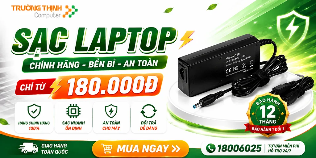 Mua sạc laptop giá rẻ tại Trường Thịnh Computer